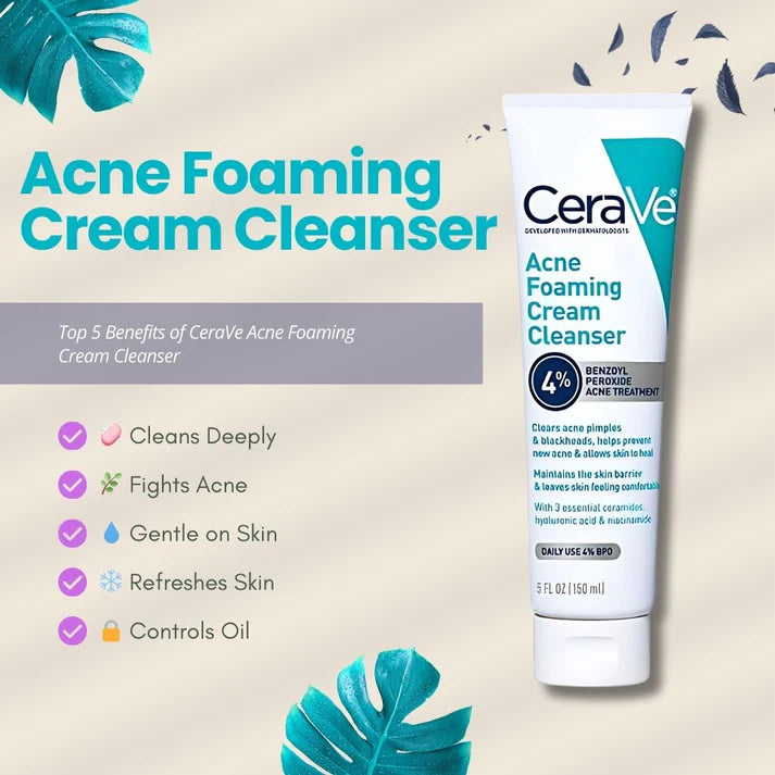 Cerave 4 In 1 Skincare Kit Night Cream, Sunblock, Cleanser & Serum For Radiant Skin